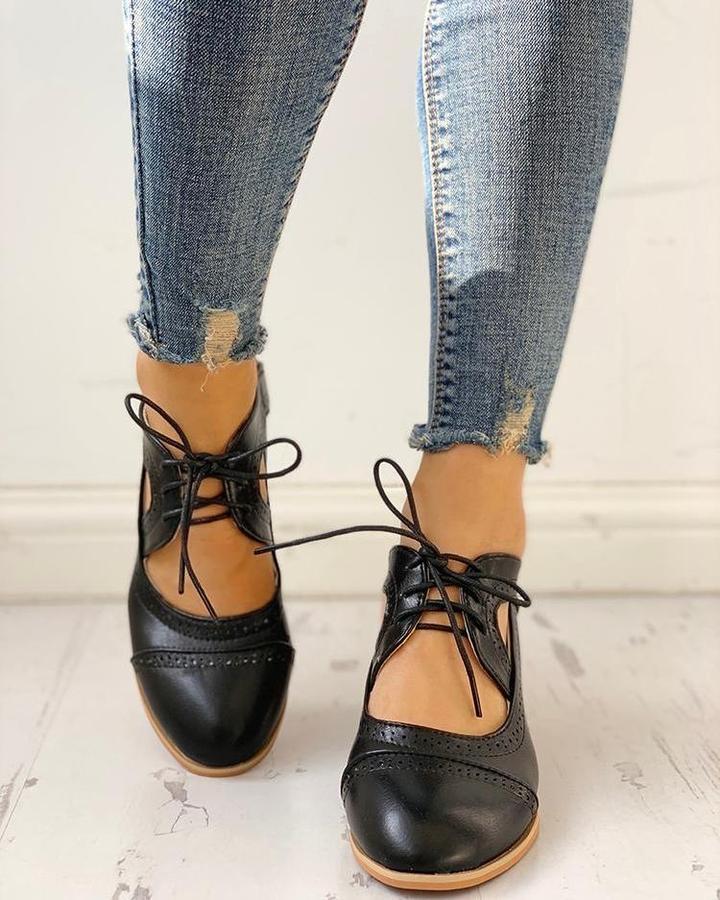 Eleganckie damskie szpilki Brogue dla stylowej różnicy